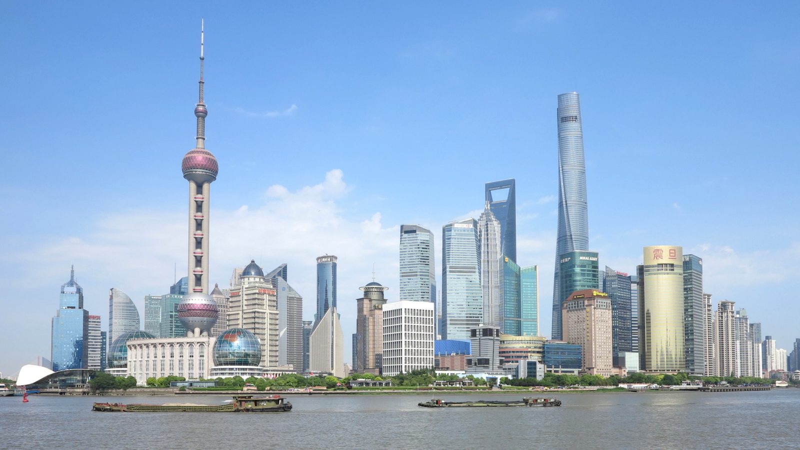 Shanghai Pudong skyline from the Bund